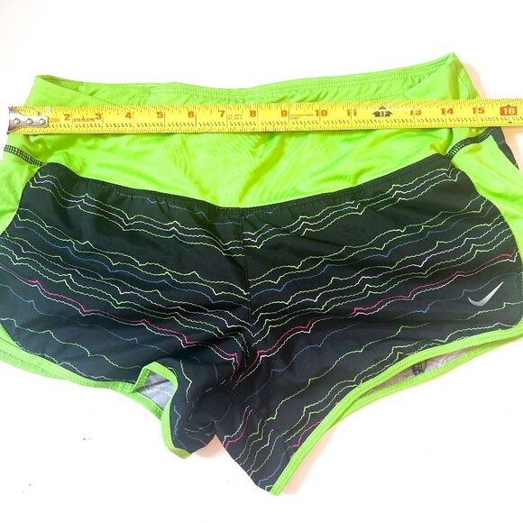 Nike Dri Fit Crew Running Short Black and Green Size Medium - Picture 7 of 12